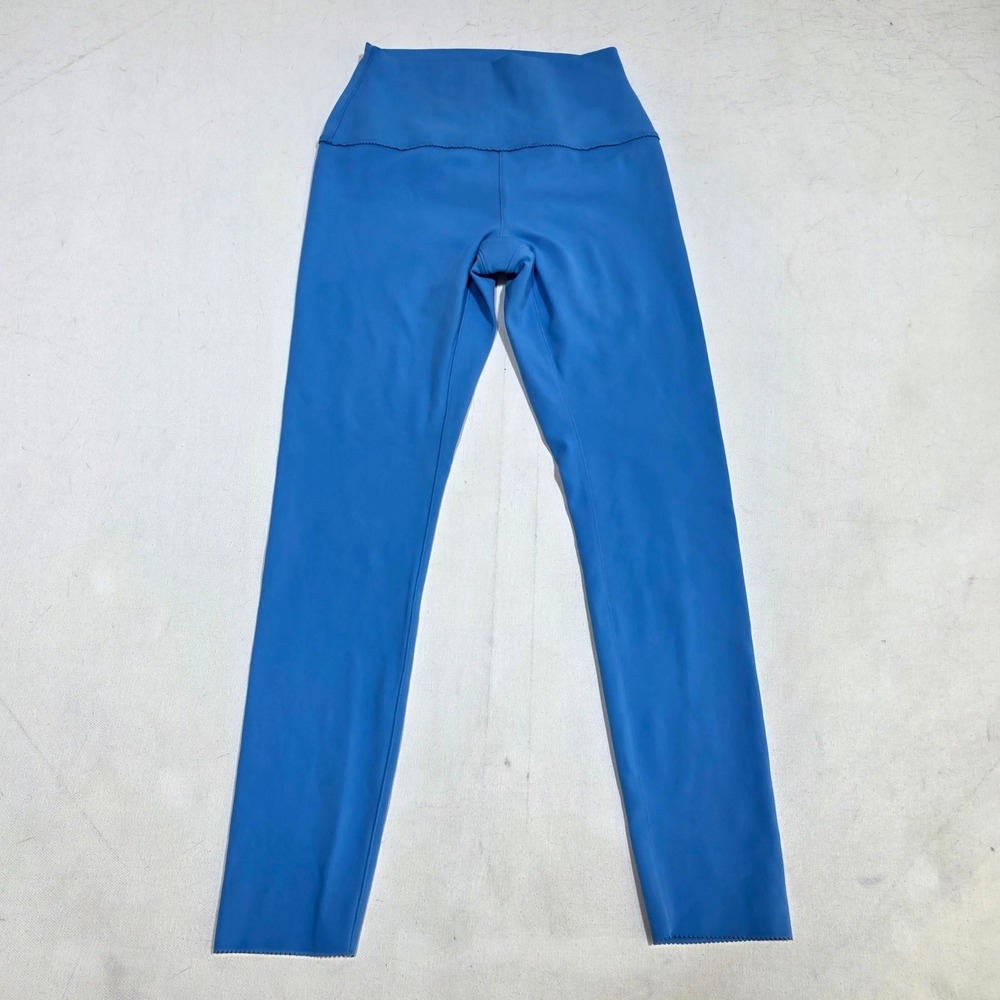 RBX Leggings Womens XS Blue High Waisted Scalloped Hem Activewear Yoga Pants